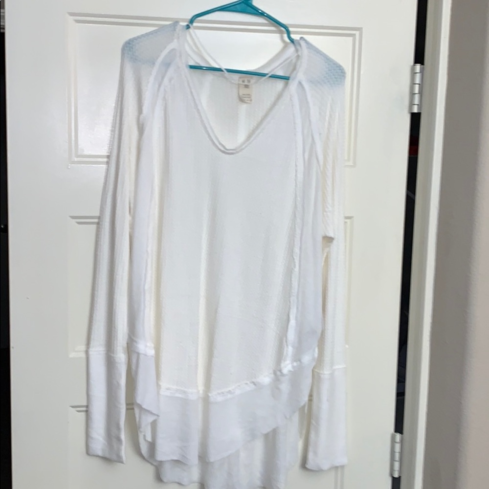 Free People Waffle Knit Top Thermal